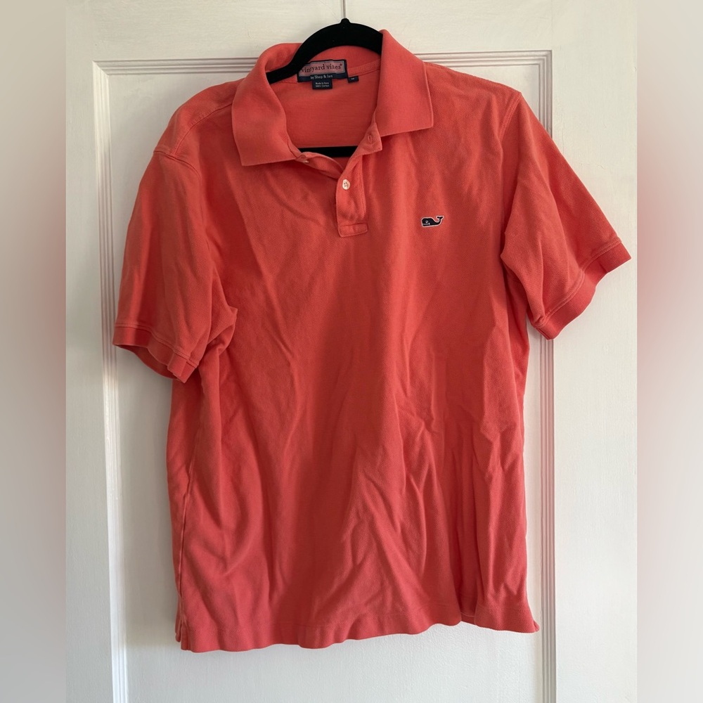 Vineyard Vines Men's Coral 100% Cotton Polo Size Medium